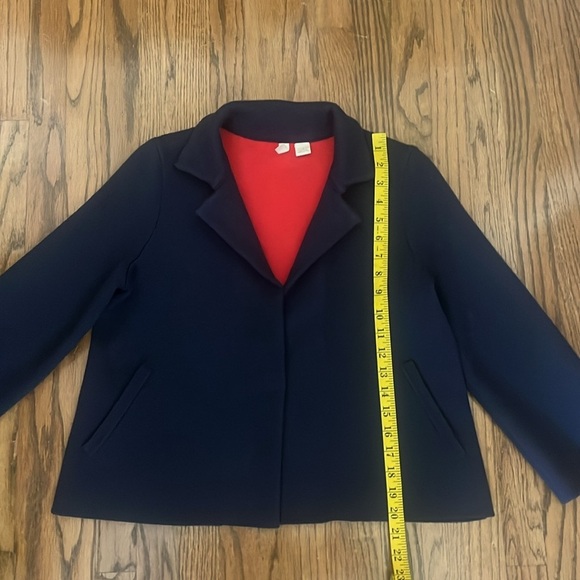 Anthro Moth Anthropologie Navy/Red Amoruso Cardigan Jacket Size S - Picture 4 of 9